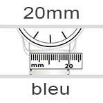 Bracelet montre 20mm bleu