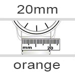 Bracelet montre 20mm orange
