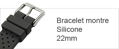 Bracelet montre Silicone 22mm