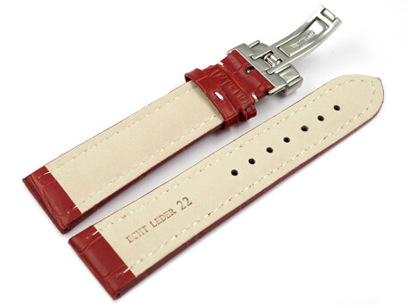 Bracelets de montre croco rouge Bracelet montre croco