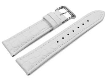 Bracelet de montre Festina pour F16515 cuir, grain croco, blanc
