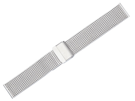 Bracelet montre Milanaise - en acier inoxydable mat - 18,...