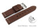 Bracelet montre à dégagement rapide haut de gamme cuir de veau marron foncé XL 18mm 20mm 22mm 24mm