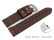 Bracelet montre à dégagement rapide haut de gamme cuir de veau marron foncé XL 18mm 20mm 22mm 24mm