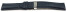 Bracelet montre boucle déployante bleu foncé cuir cerf rembourré très souple 18mm 20mm 22mm 24mm