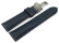 Bracelet montre boucle déployante bleu foncé cuir cerf rembourré très souple 18mm 20mm 22mm 24mm