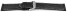 Bracelet de montre à dégagement rapide en cuir perforé two-colors noir-blanc 18mm 20mm 22mm