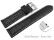 Bracelet de montre à dégagement rapide en cuir perforé two-colors noir-blanc 18mm 20mm 22mm