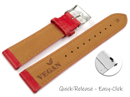 Bracelet de montre d gagement rapide VEGAN en grain rouge l g remen