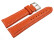 Bracelet montre cuir lisse orange wN 18mm 20mm 22mm 24mm 26mm 28mm