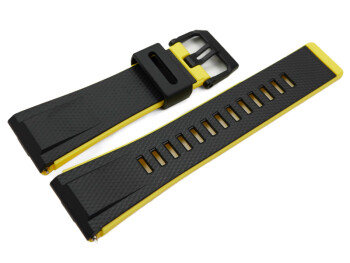 Bracelet montre dorigine Casio GA-2000-1A9 résine noire et jaune