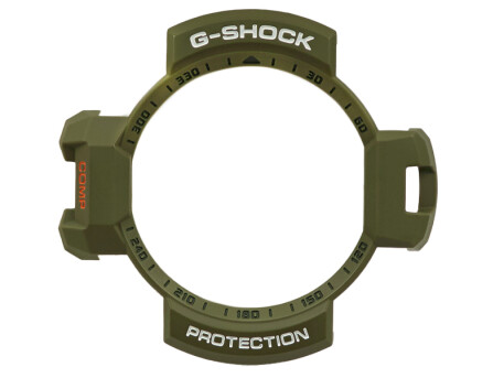 Lunette Casio ronde en résine gris vert GA-1100KH-3A Bezel G-Shock