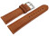 Bracelet de montre cuir très souple rembourré optique rétro marron clair 14mm - 24mm