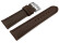 Bracelet de montre cuir très souple rembourré optique rétro marron foncé 14mm - 24mm