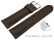 Bracelet montre à échange rapide VEGAN en grain marron foncé rembourré 18mm 20mm 22mm 24mm