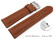 Bracelet montre à échange rapide VEGAN en grain marron clair rembourré 18mm 20mm 22mm 24mm