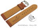 Bracelet montre à échange rapide VEGAN en grain marron clair rembourré 18mm 20mm 22mm 24mm