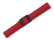 Bracelet-montre pour les montres Swatch - cuir - 19 mm - rouge