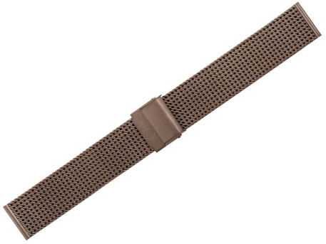 Bracelet de montre marron milanais en acier inoxydable...