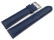 Bracelet montre cuir véritable rembourré grainé bleu 18mm 20mm 22mm 24mm 26mm 28mm