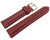 Bracelet montre cuir véritable rembourré grainé bordeaux avec couture blance 18mm 20mm 22mm 24mm 26mm 28mm