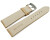 Bracelet de montre rembourrage épais grain croco beige 18mm 20mm 22mm 24mm