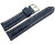 Bracelet de montre rembourrage épais grain croco navy bleu 18mm 20mm 22mm 24mm