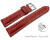 Bracelet montre à dégagement rapide rembourrage épais grain croco rouge 18mm 20mm 22mm 24mm