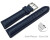 Bracelet montre dégagement rapide cuir grainé bleu foncé 18mm 20mm 22mm 24mm 26mm