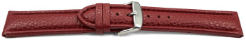 Bracelet montre dégagement rapide cuir grainé bordeaux 18mm 20mm 22mm 24mm 26mm